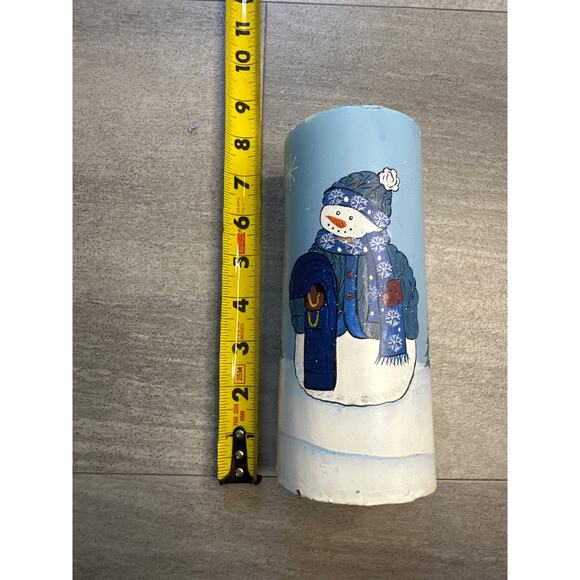 Vintage Christmas Painted Candle Snowman - Set of 2 - Picture 2 of 7